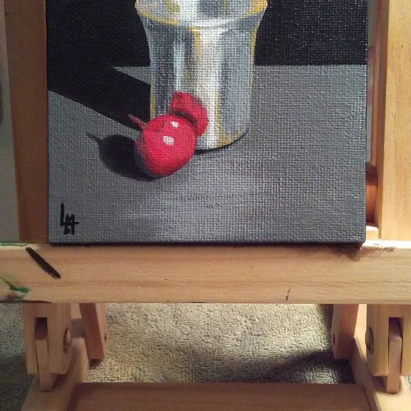 Acrylic Painting - Red Cherry Reflection - Picture 3 of 5